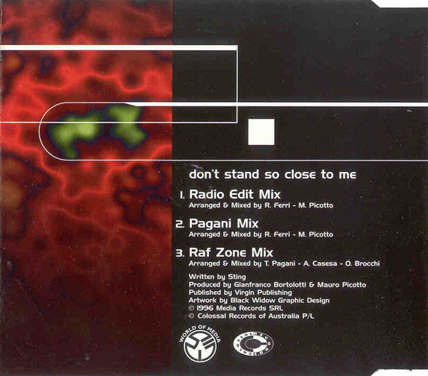 Clubhouse* : Don't Stand So Close To Me (CD, Maxi)