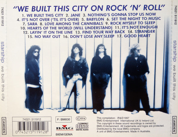 Starship (2) : We Built This City (The Very Best Of Starship) (CD, Comp, RE)