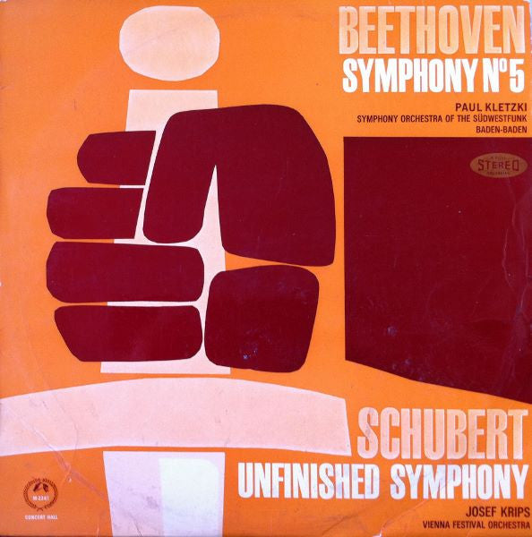 Ludwig van Beethoven / Franz Schubert, Südwestfunkorchester Baden-Baden And The Wiener Festspielorchester , Conductors Paul Kletzki And Josef Krips : Symphony No. 5 In C Minor Op. 67, Symphony No. 8 In B Minor ("Unfinished") (LP, Album)