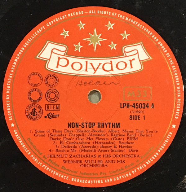 Various : Non-Stop Rhythm (10", Comp, Mono)