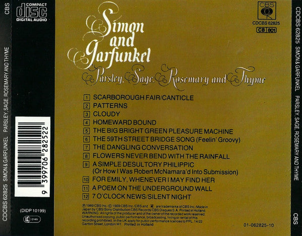 Simon & Garfunkel : Parsley, Sage, Rosemary And Thyme (CD, Album, RE)
