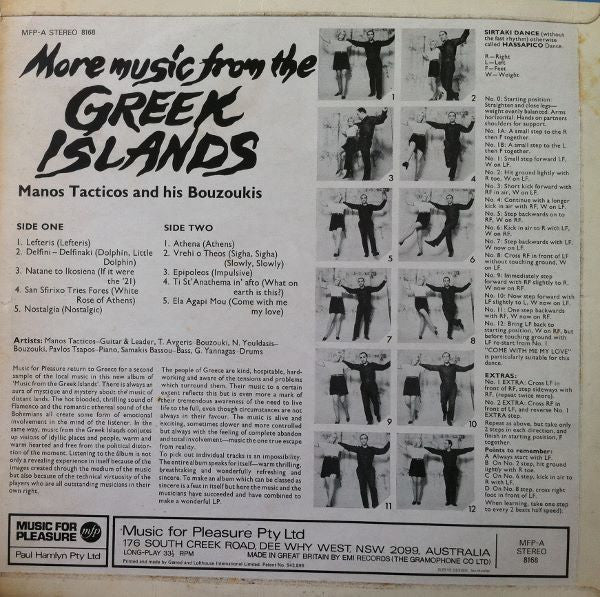 Tacticos And His Bouzoukis : More Music From The Greek Islands (LP, Album)