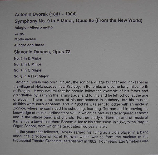 Antonín Dvořák / Slovak Radio Symphony Orchestra - Ondrej Lenárd : Symphony No. 9 "New World" - Slavonic Dances Op. 72, Nos. 1, 2, 7 & 8 (CD, Comp)