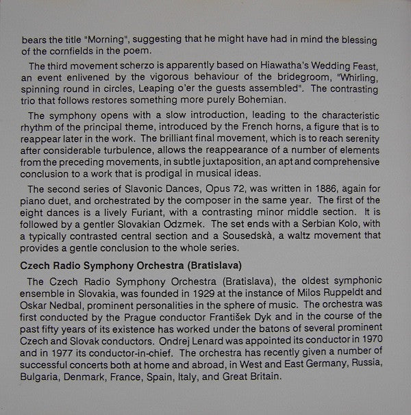 Antonín Dvořák / Slovak Radio Symphony Orchestra - Ondrej Lenárd : Symphony No. 9 "New World" - Slavonic Dances Op. 72, Nos. 1, 2, 7 & 8 (CD, Comp)