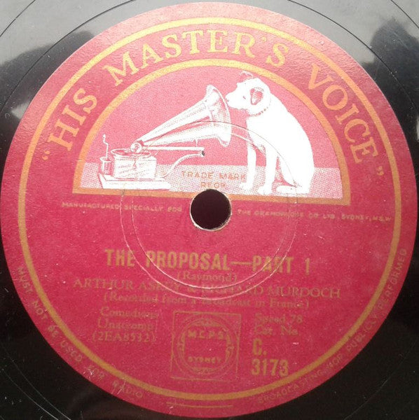Arthur Askey & Richard Murdoch : The Proposal (Shellac, 12")