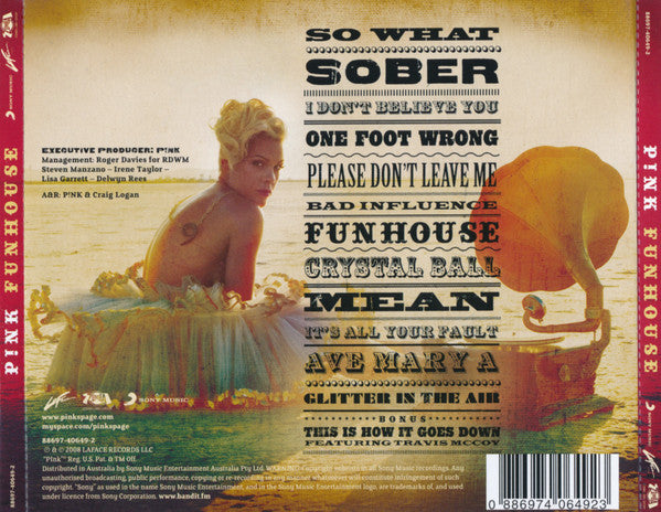 P!NK : Funhouse (CD, Album)