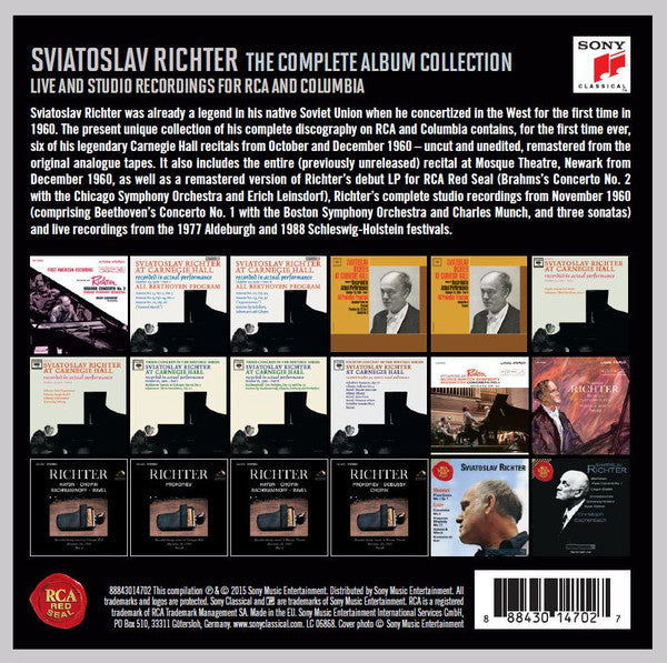 Sviatoslav Richter : The Complete Album Collection / Live And Studio Recordings For RCA And Columbia (18xCD, Mono, RM + Box, Comp)