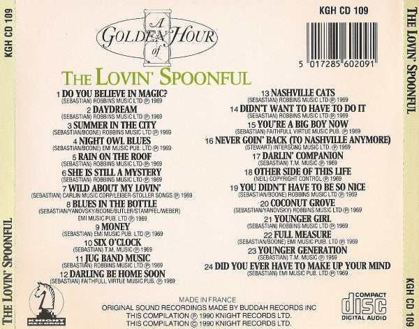 The Lovin' Spoonful : A Golden Hour Of The Lovin' Spoonful (CD, Comp)