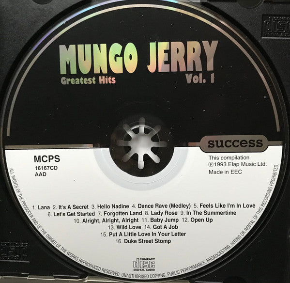 Mungo Jerry : Greatest Hits - Vol. 1 (CD, Comp)