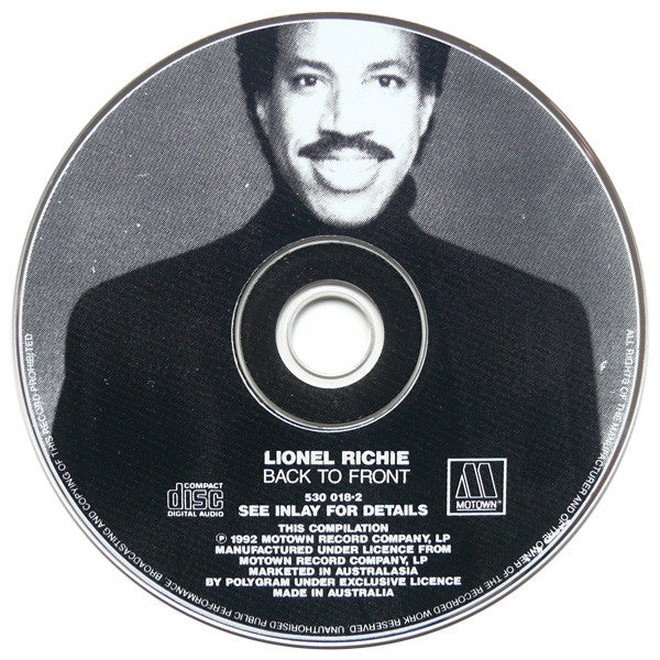 Lionel Richie : Back To Front (CD, Comp)