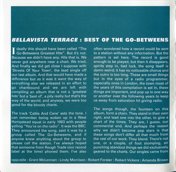 The Go-Betweens : Bellavista Terrace: Best Of The Go-Betweens (CD, Comp)