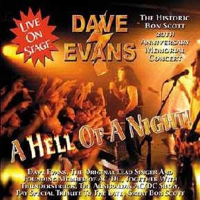 Dave Evans & Thunderstruck : A Hell Of A Night (CD, Album)
