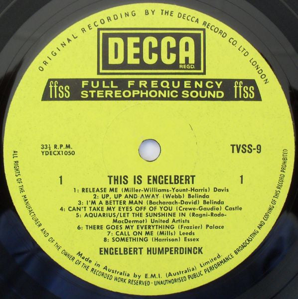 Engelbert Humperdinck : This Is Engelbert (LP, Comp)