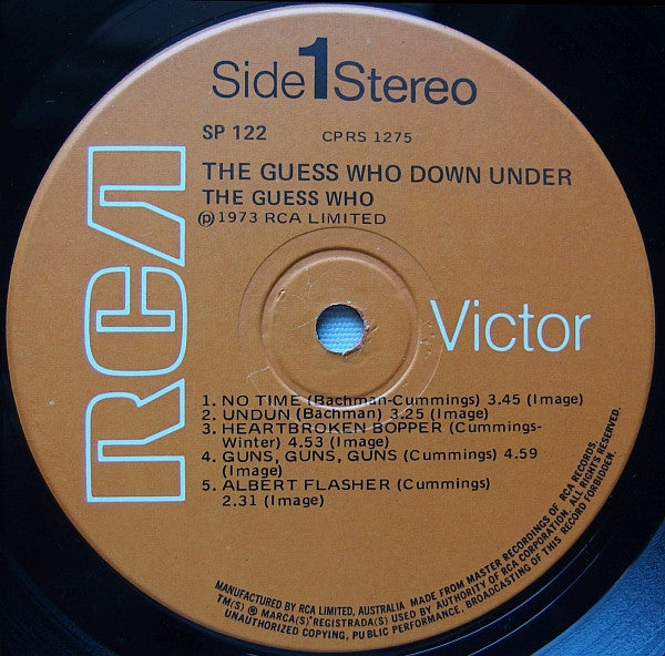 The Guess Who : The Guess Who Down Under (LP, Album, Comp, Gat)