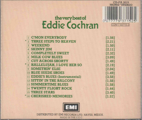 Eddie Cochran : The Very Best Of Eddie Cochran (CD, Comp)