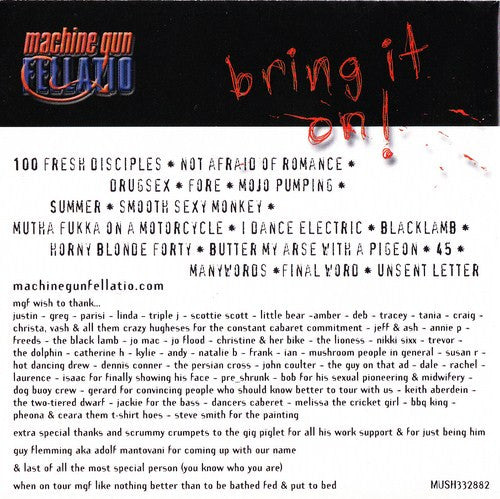 Machine Gun Fellatio : Bring It On! (CD, Album)