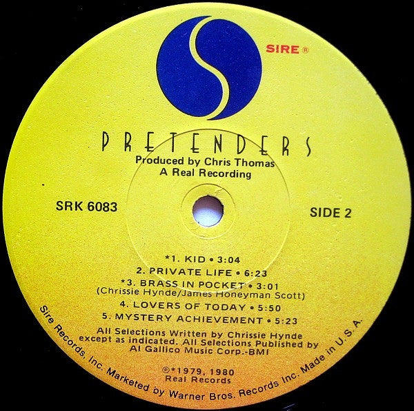 The Pretenders : Pretenders (LP, Album, Los)