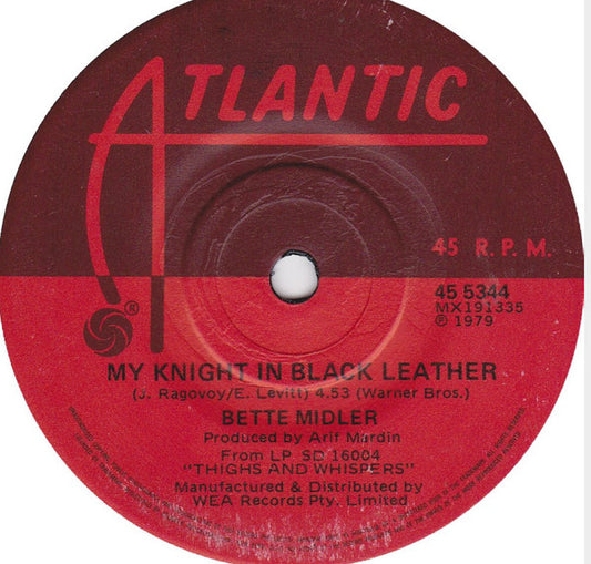 Bette Midler : My Knight In Black Leather (7", Single)