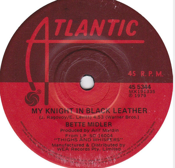 Bette Midler : My Knight In Black Leather (7", Single)