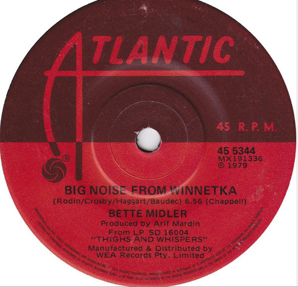 Bette Midler : My Knight In Black Leather (7", Single)
