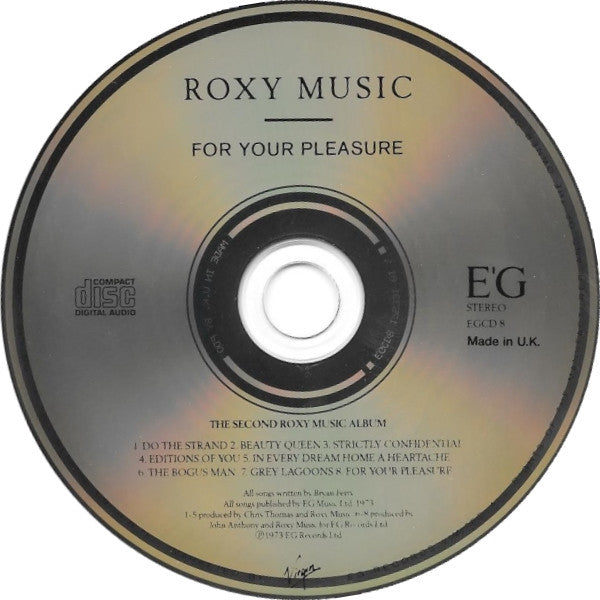Roxy Music : For Your Pleasure (CD, Album, RE, PDO)