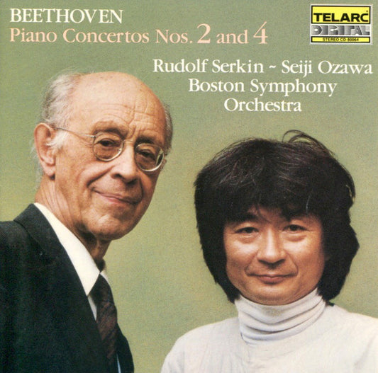 Ludwig van Beethoven, Rudolf Serkin ~ Seiji Ozawa, Boston Symphony Orchestra : Piano Concertos Nos. 2 And 4 (CD, Album, Mat)