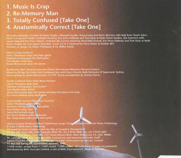 Custard : Music Is Crap (CD, Single)