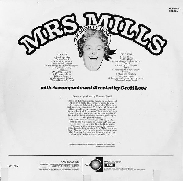 Mrs. Mills : I'm Mighty Glad (LP, Album, RE)