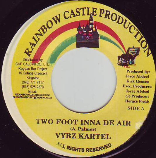 Vybz Kartel / Mr. Dingle : Two Foot Inna De Air / Watch You Unclean Friend (7", Single)