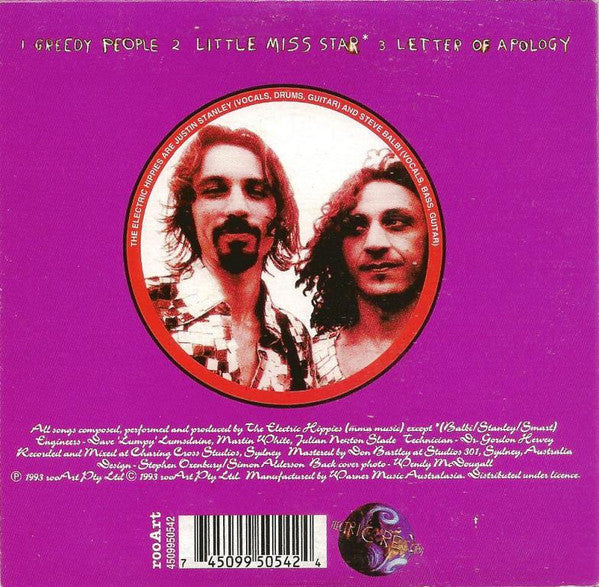 Electric Hippies : Greedy People (CD, Single)