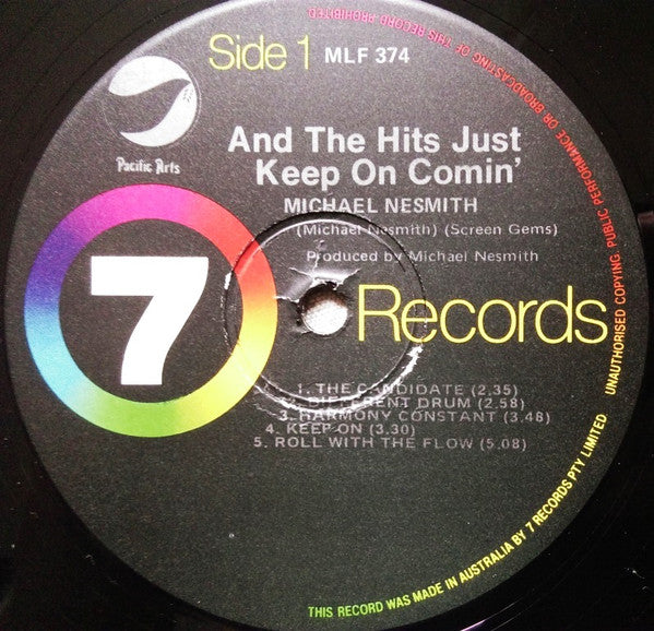 Michael Nesmith : And The Hits Just Keep On Comin' (LP, Album, RE)