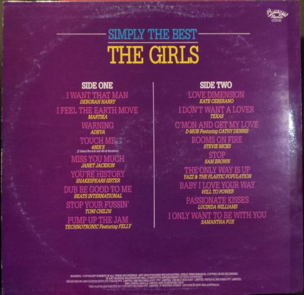 Various : Simply The Best … The Girls (LP, Comp)