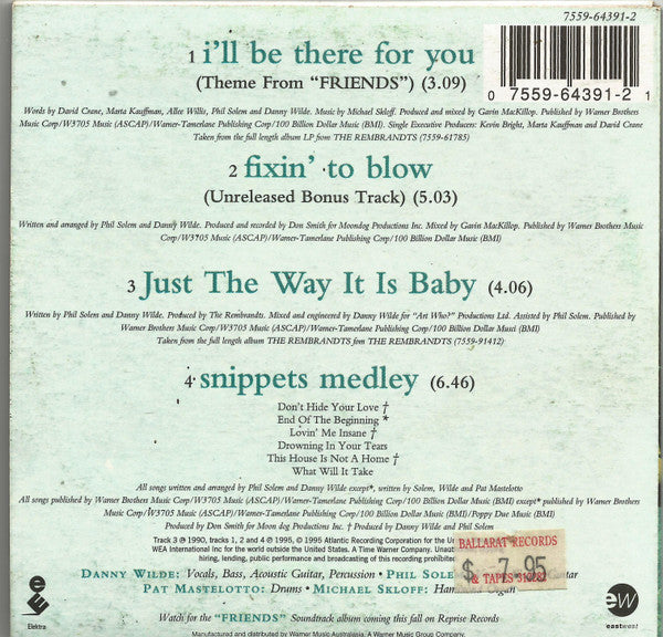 The Rembrandts : I'll Be There For You (CD, Single, Car)