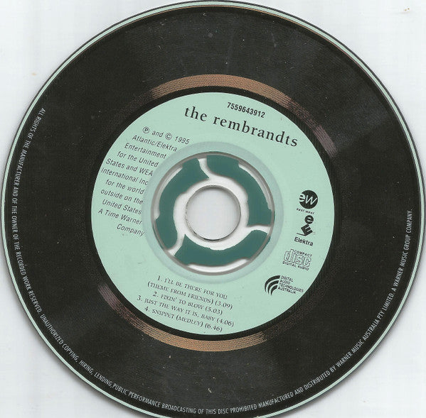 The Rembrandts : I'll Be There For You (CD, Single, Car)