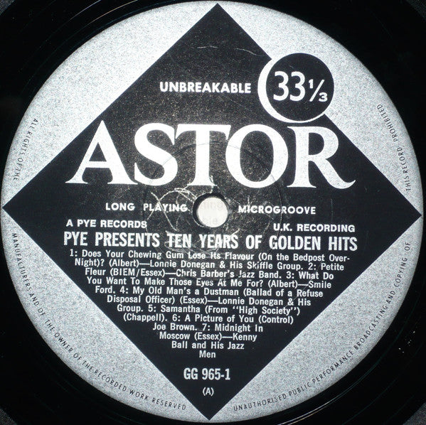 Various : Pye Records Presents Ten Years Of Golden Hits (2xLP, Comp, Gat)