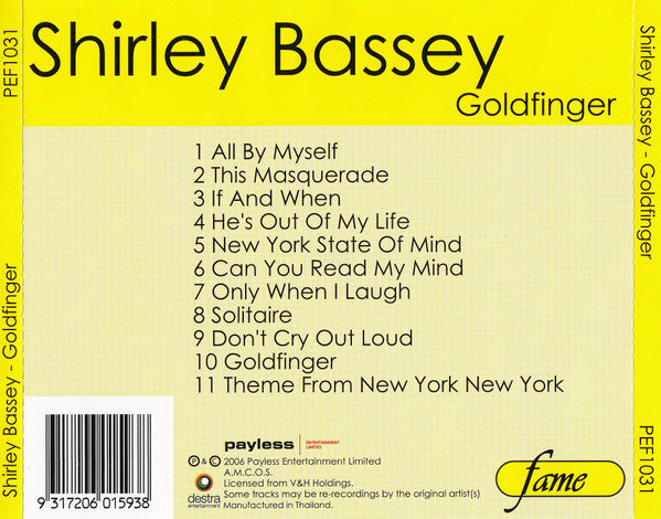 Shirley Bassey : Goldfinger (CD, Comp)