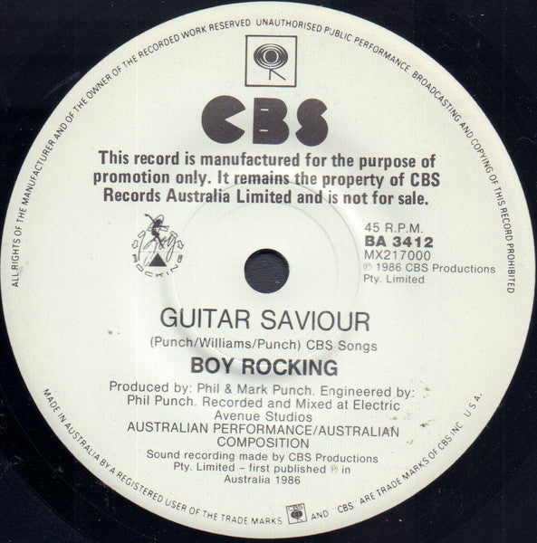 Boy Rocking : Saviour (In Me) (7", Single, Promo)