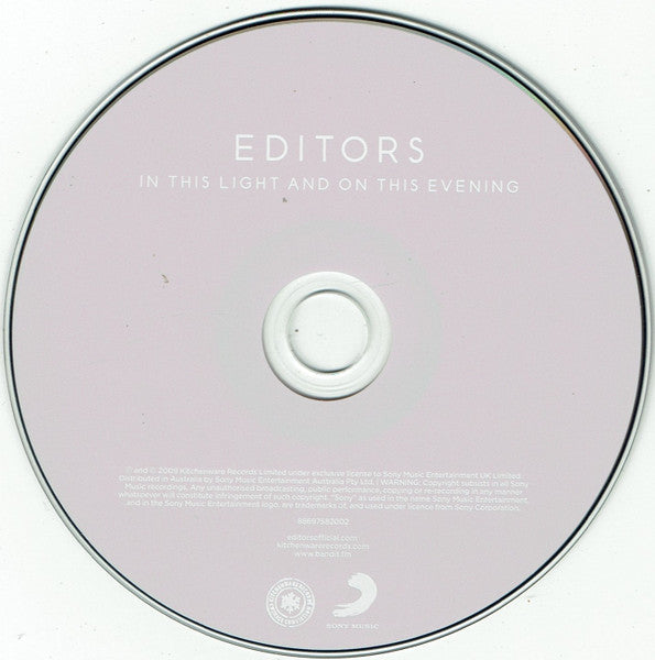 Editors : In This Light And On This Evening (CD, Album)
