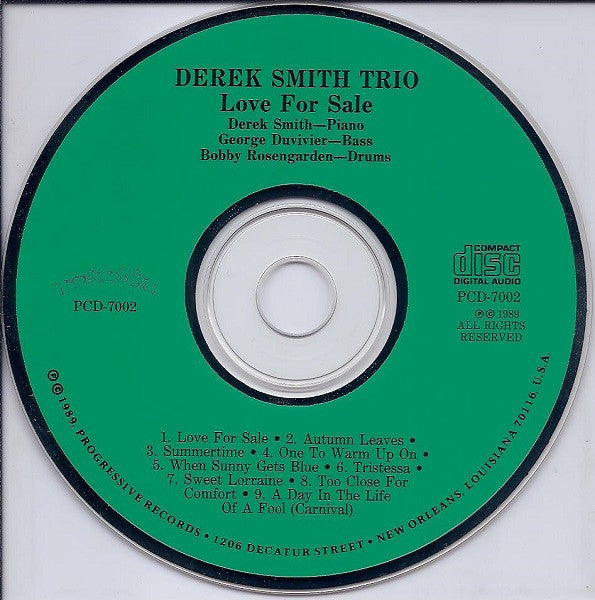 Derek Smith Trio : Love For Sale (CD, Album, RE)