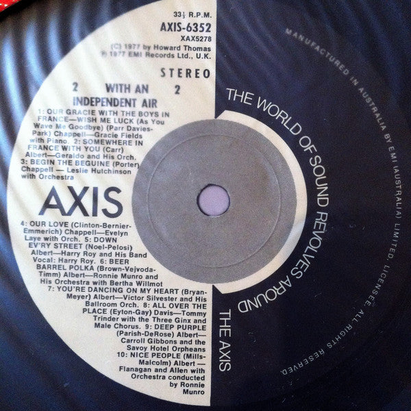 Various : Howard Thomas "With An Independent Air" (LP, Comp)