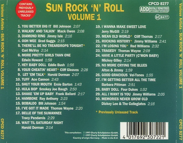 Various : Sun Rock 'N' Roll Volume 1 (CD, Comp, RM)