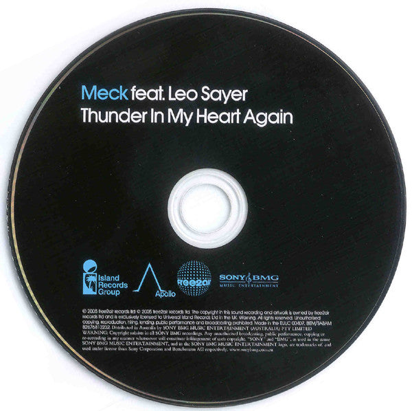 Meck (2) Feat. Leo Sayer : Thunder In My Heart Again (CD, Maxi)