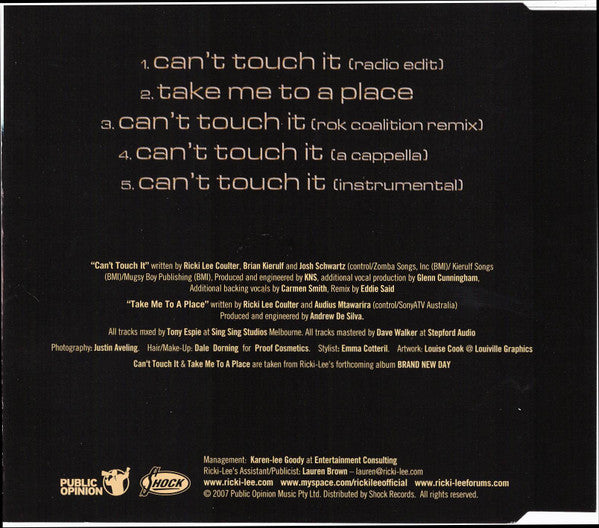 Ricki-Lee : Can't Touch It (CD, Single)
