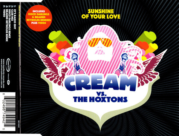 Cream (2) Vs. The Hoxtons : Sunshine Of Your Love (CD, Single, Enh)