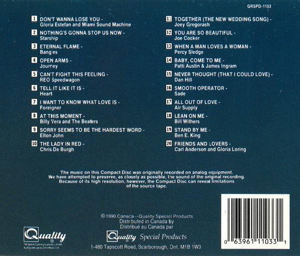 Various : Today's Most Requested Love Songs 90 (CD, Comp)