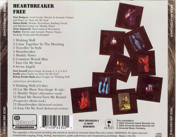 Free : Heartbreaker (CD, Album, RE, RM, RP)