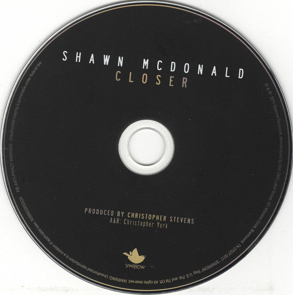 Shawn McDonald : Closer (CD, Album)