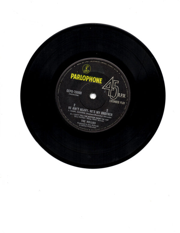 The Hollies : He Ain't Heavy He's My Brother (7", EP, Mono)