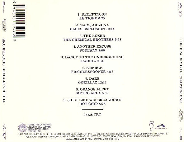 The DFA : The DFA Remixes Chapter One (CD, Comp)