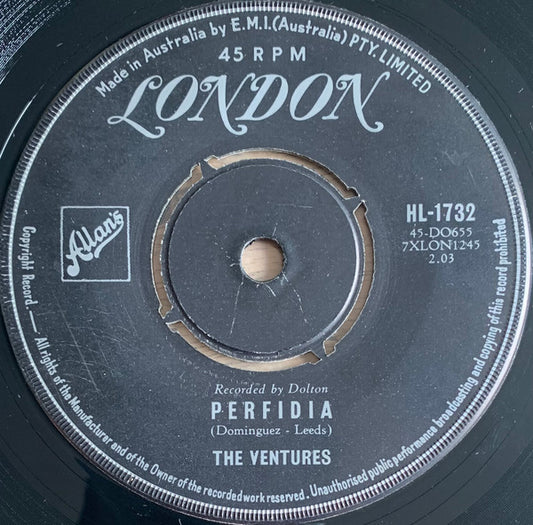 The Ventures : Perfidia / No Trespassing (7", Single)